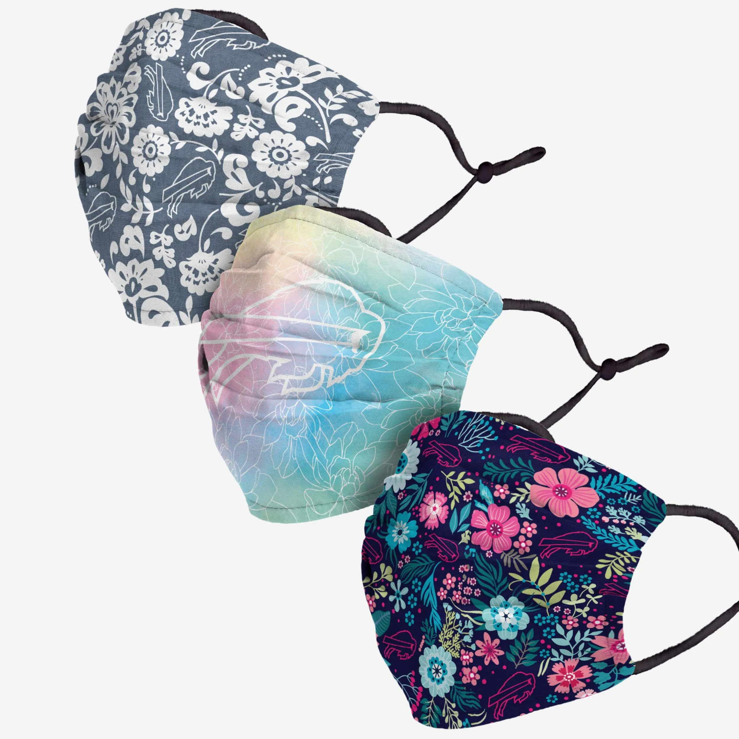 Buffalo Bills Spring Flowers 3 Pack Face Cover
