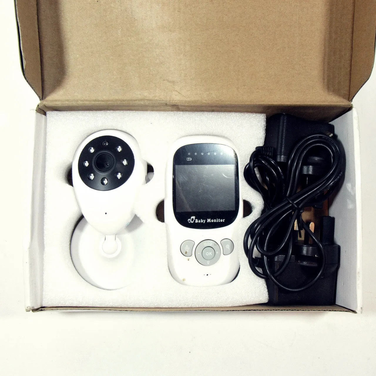 BW New 2.4 inch TFT LCD Wireless Digital Video Baby Monitor Night Vision IR LED Temperature Monitoring Security Camera 2 Way Talk