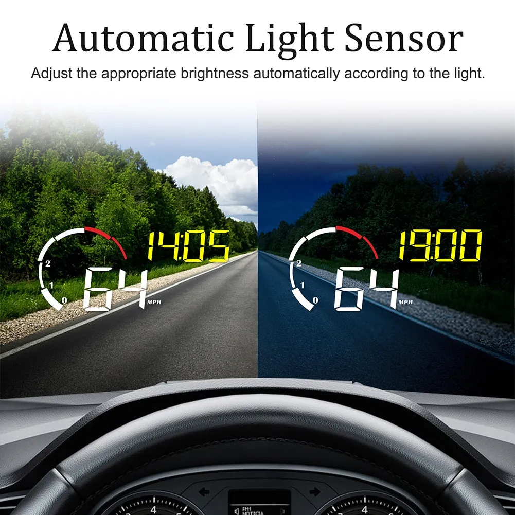 Car Hud Head-up Display M10 HD Windshield Projector Obd Overspeed