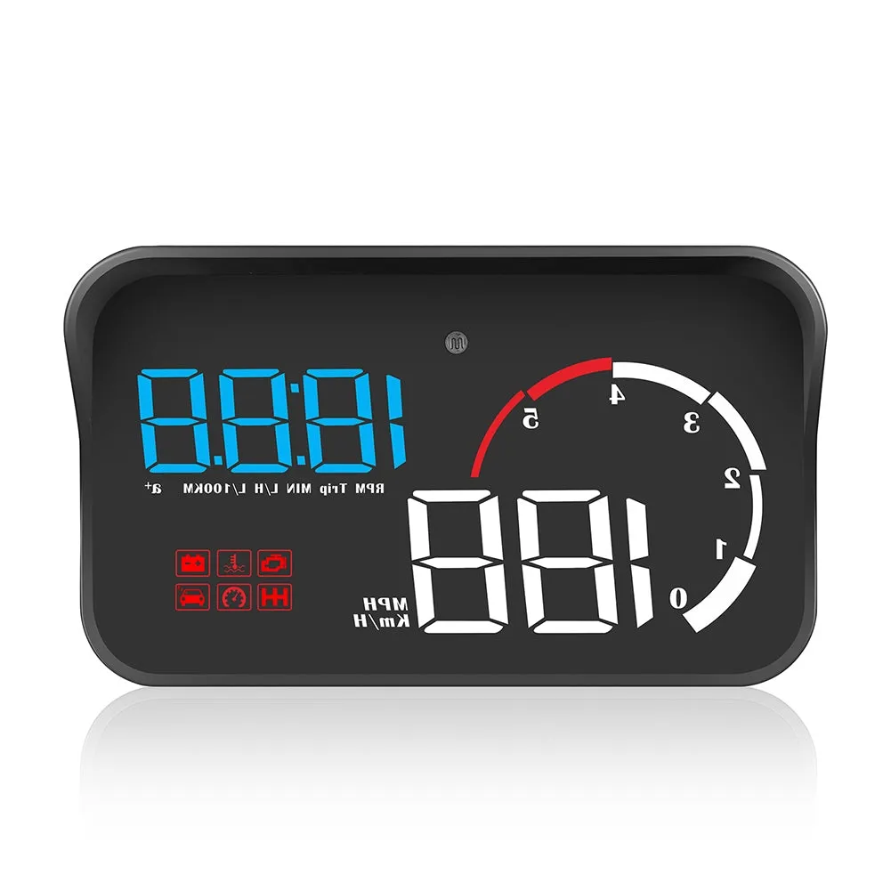 Car Hud Head-up Display M10 HD Windshield Projector Obd Overspeed