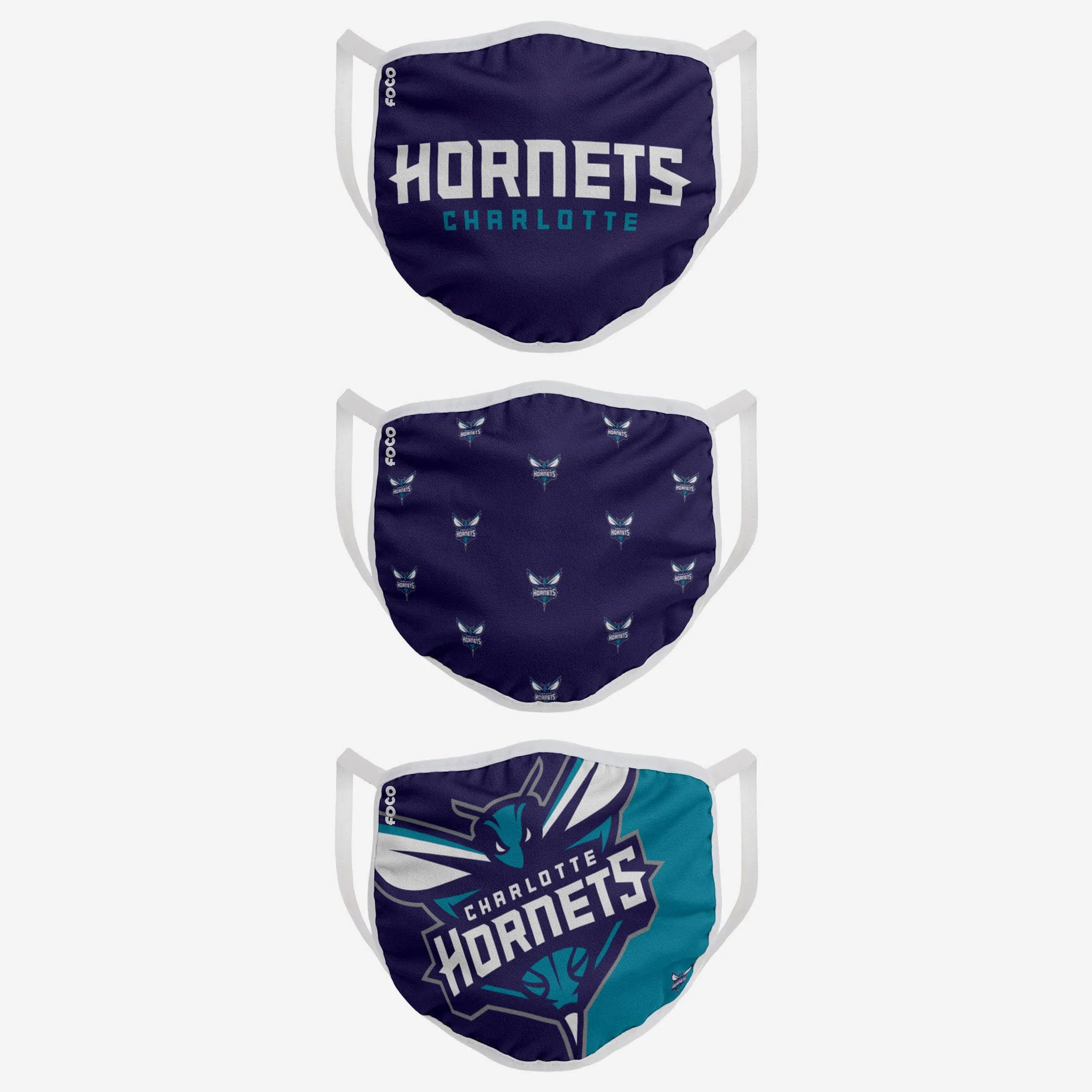 Charlotte Hornets 3 Pack Face Cover