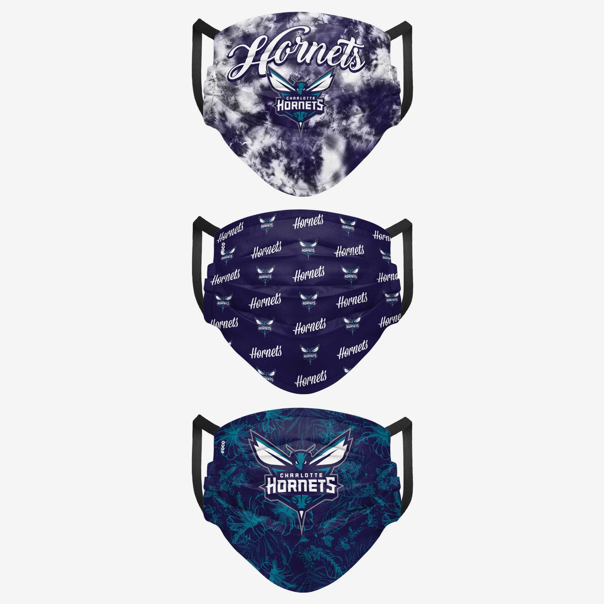 Charlotte Hornets Womens Matchday 3 Pack Face Cover