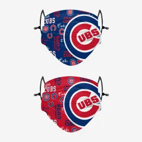 Chicago Cubs Logo Rush Adjustable 2 Pack Face Cover
