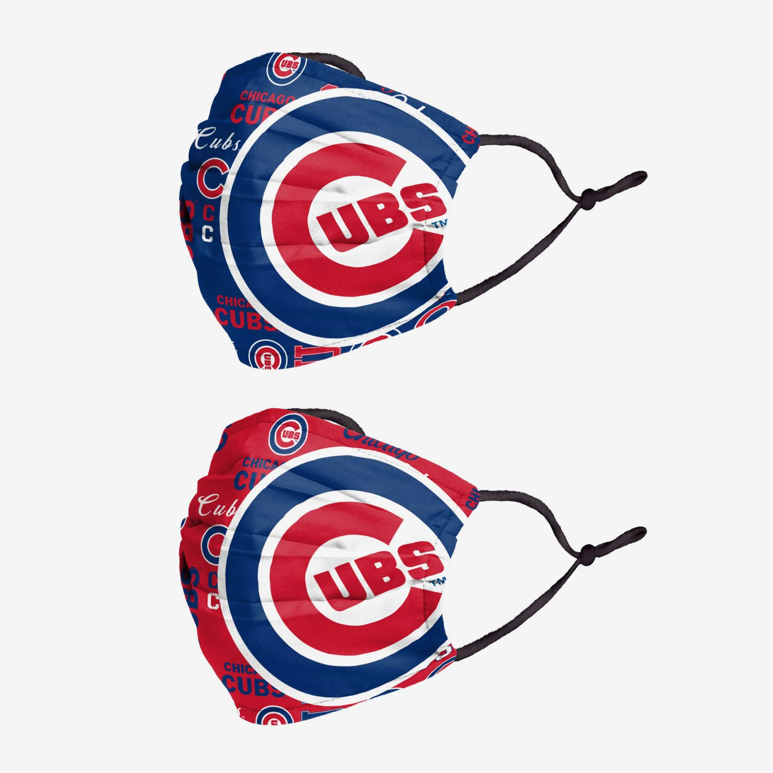 Chicago Cubs Logo Rush Adjustable 2 Pack Face Cover