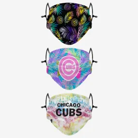 Chicago Cubs Neon Floral 3 Pack Face Cover