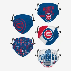 Chicago Cubs Youth Rising Stars Adjustable 5 Pack Face Cover