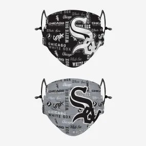 Chicago White Sox Logo Rush Adjustable 2 Pack Face Cover