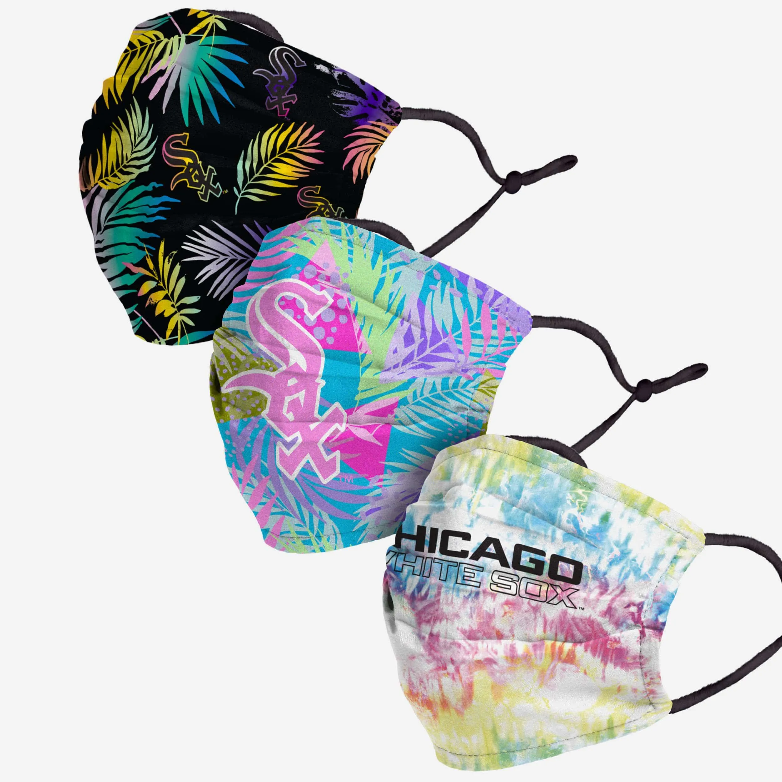 Chicago White Sox Neon Floral 3 Pack Face Cover