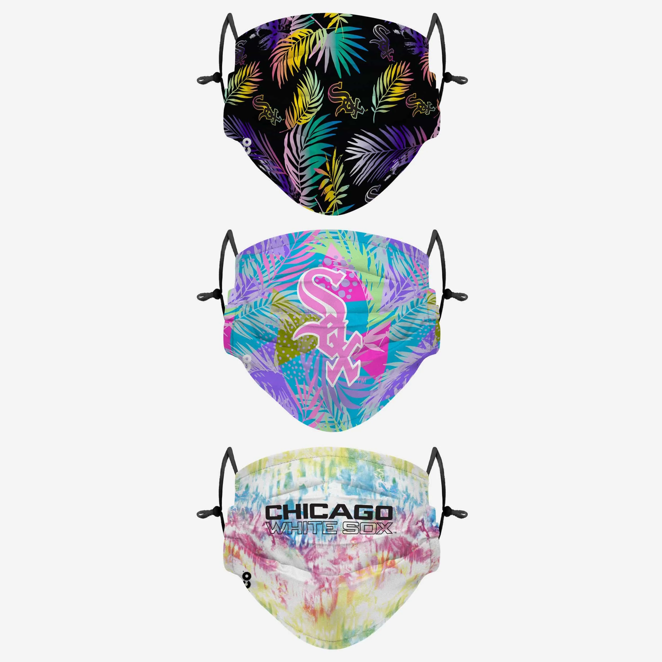 Chicago White Sox Neon Floral 3 Pack Face Cover