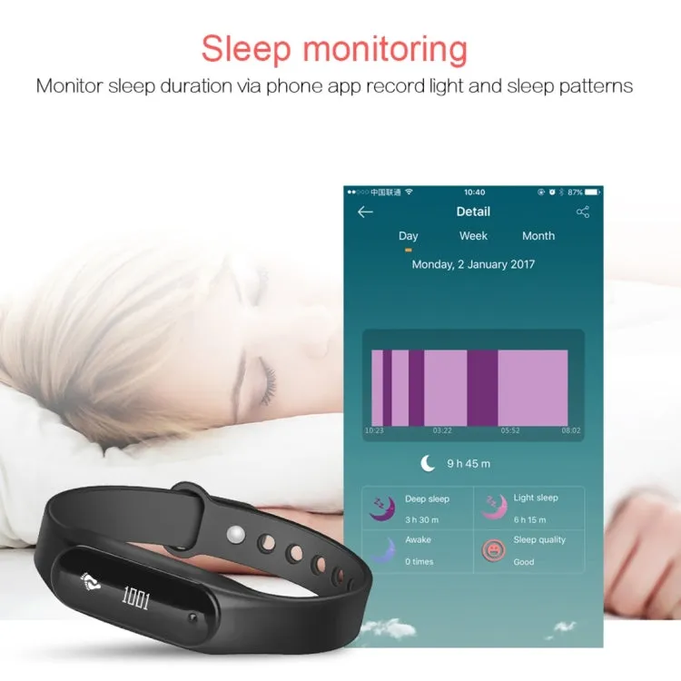 CHIGU C6 Bluetooth Fitness Tracker with 0.69" OLED Screen - Heart Rate Monitoring, Pedometer, Call Alerts, Sleep Tracker, Sedentary Alerts, Alarm, Anti-lost Feature - Works with Android & iOS