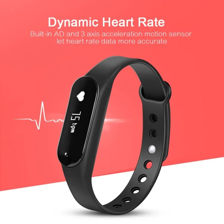 CHIGU C6 Bluetooth Fitness Tracker with 0.69" OLED Screen - Heart Rate Monitoring, Pedometer, Call Alerts, Sleep Tracker, Sedentary Alerts, Alarm, Anti-lost Feature - Works with Android & iOS