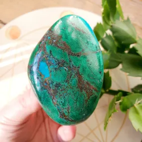 Chrysocolla & Malachite Palmstone #1 (Peru)