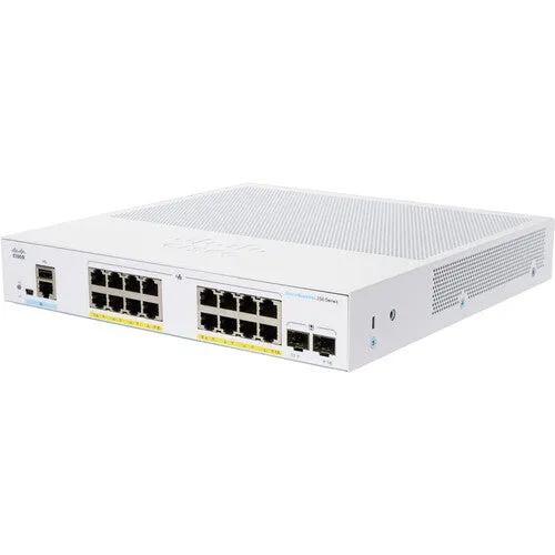 Cisco CBS250-16P-2G 16-Port Gigabit Ethernet PoE  Compliant Smart Switch with SFP