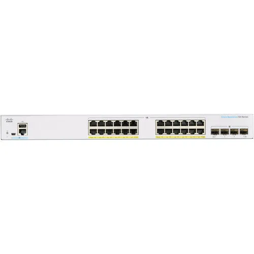 Cisco CBS250-24FP-4G 24-Port Gigabit PoE  Compliant Managed Switch with SFP (370W)