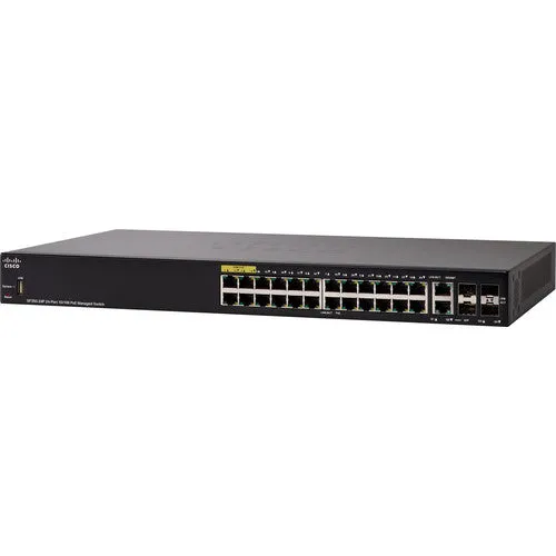 Cisco SF350-24P-K9-NA 350 Series 24-Port PoE  Managed 10/100 Mb/s Ethernet Switch