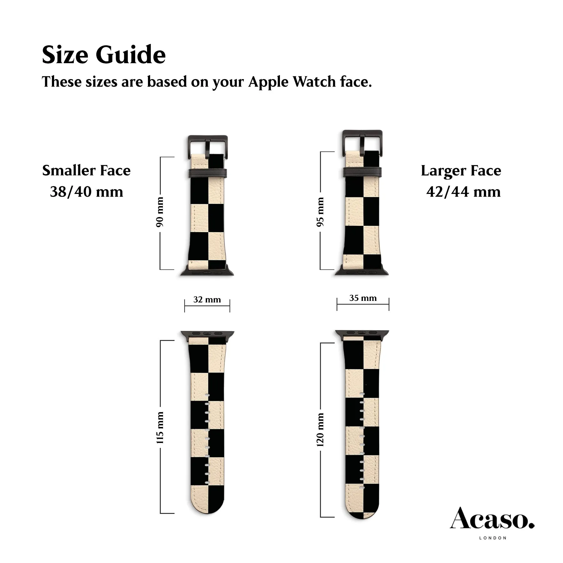 Classic Checkered Apple Watch Strap