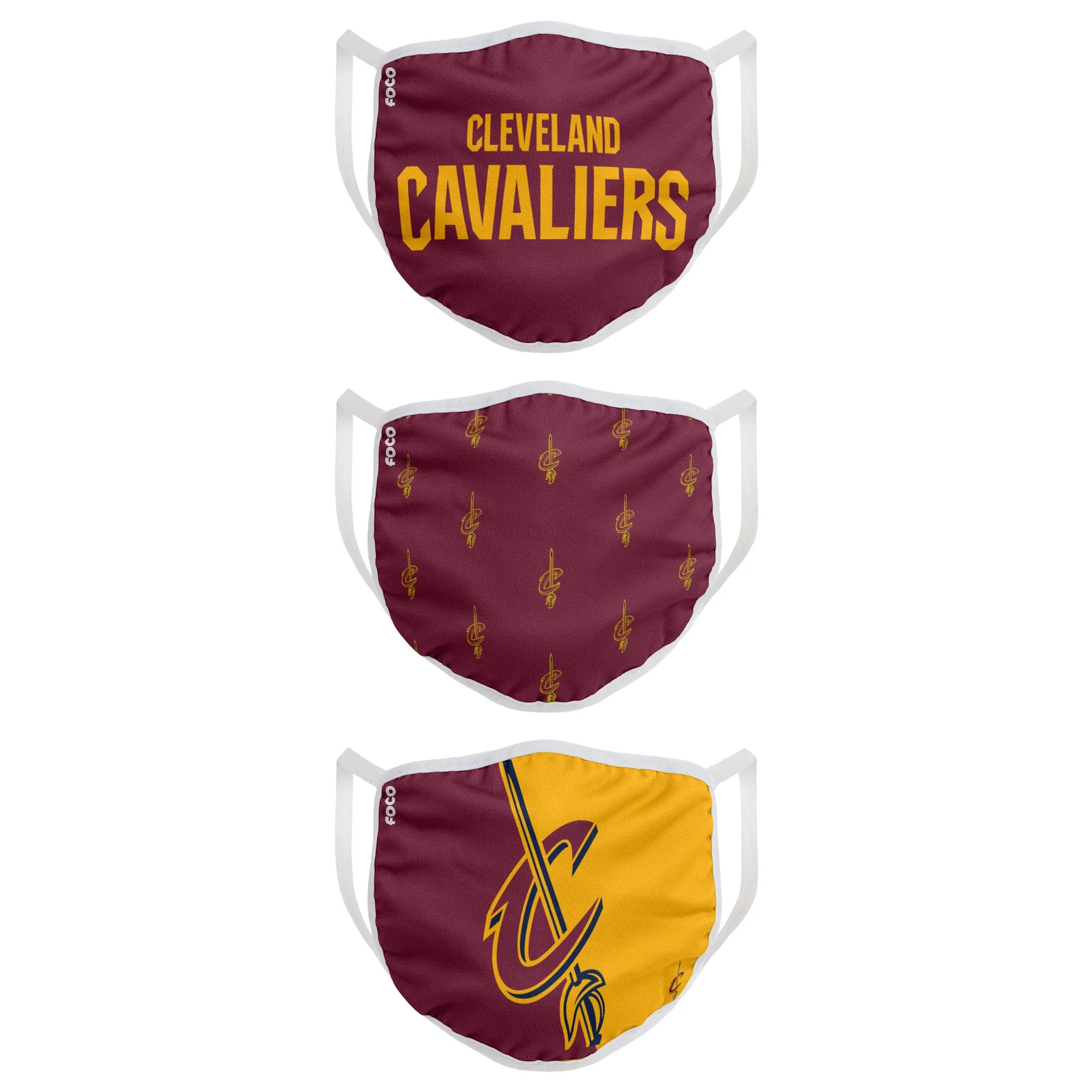 Cleveland Cavaliers NBA 3 Pack Face Cover