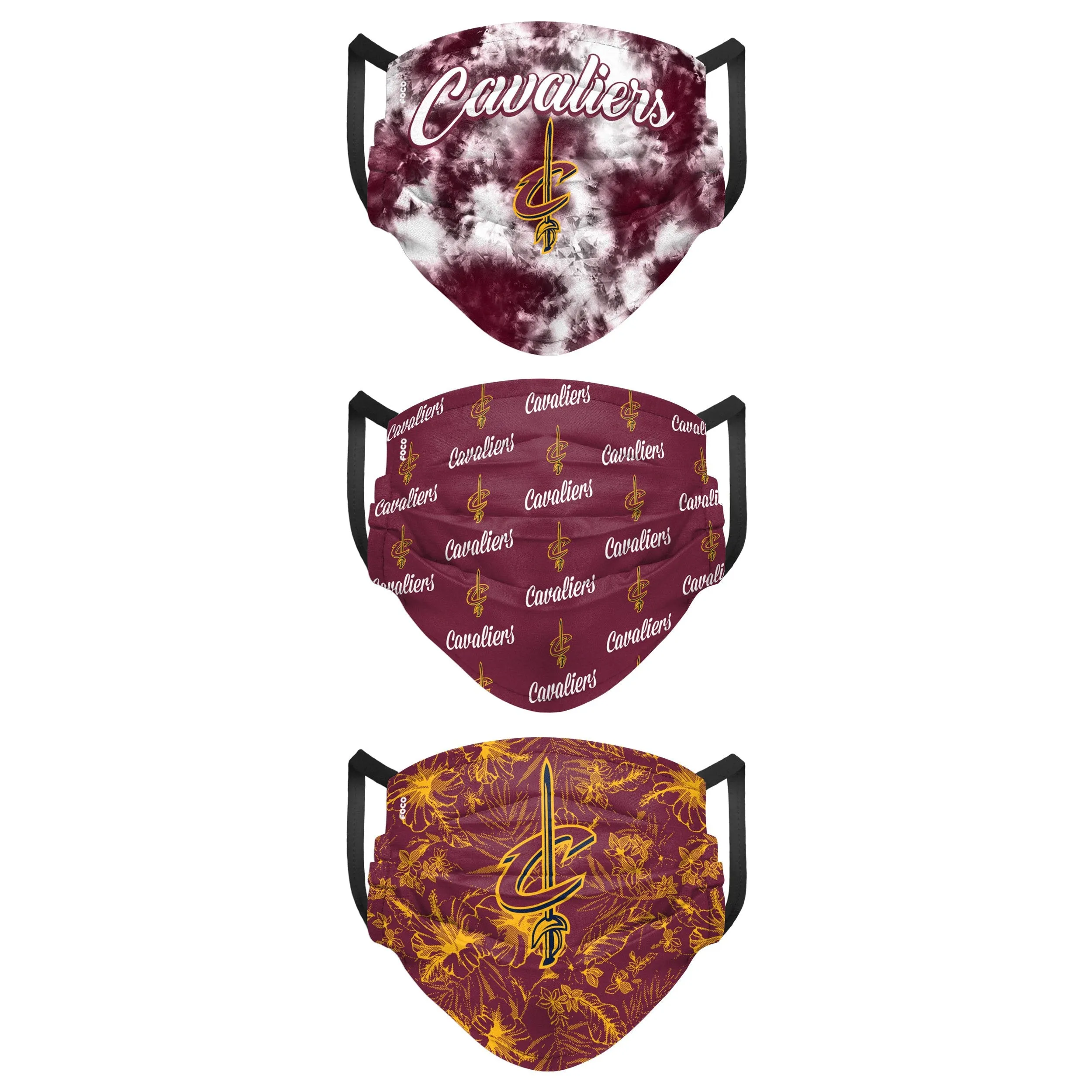 Cleveland Cavaliers NBA Womens Matchday 3 Pack Face Cover