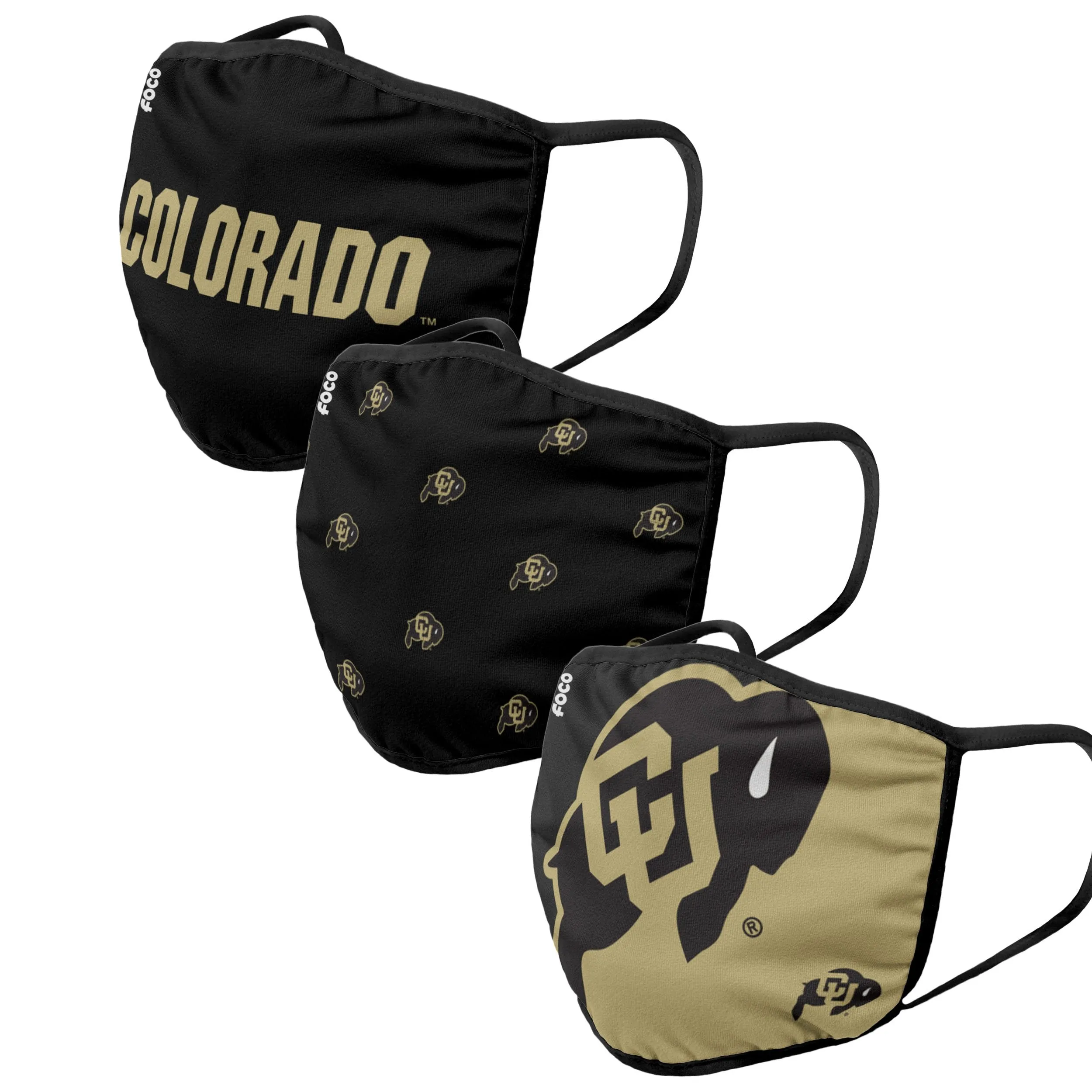 Colorado Buffaloes NCAA 3 Pack Face Cover