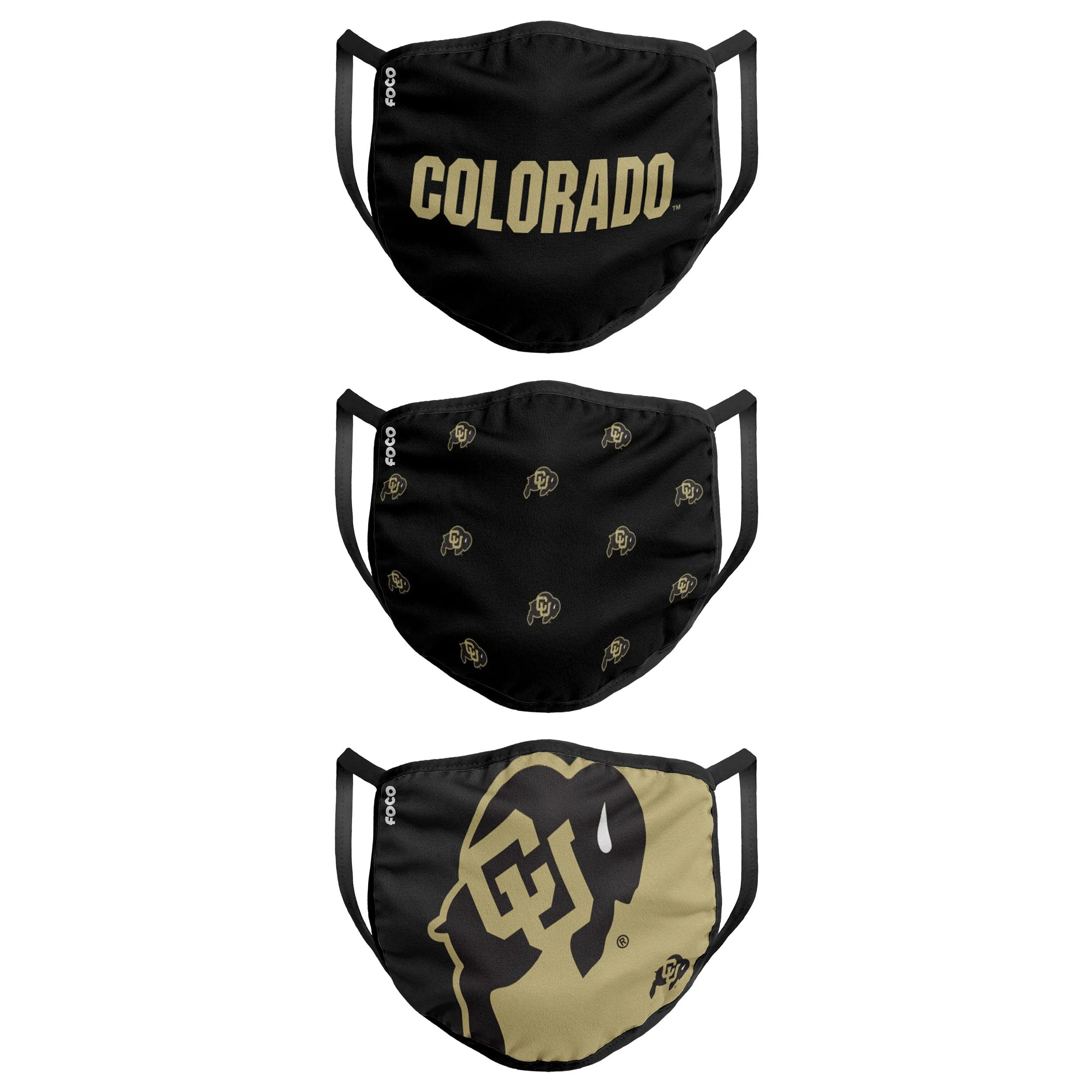 Colorado Buffaloes NCAA 3 Pack Face Cover