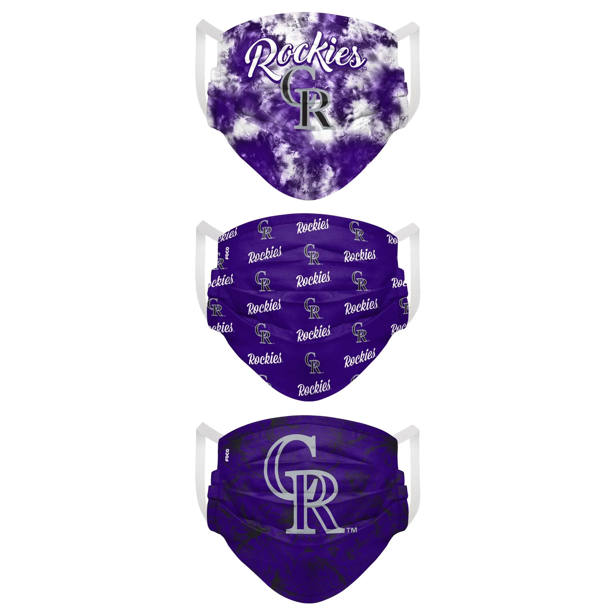 Colorado Rockies MLB Womens Matchday 3 Pack Face Cover