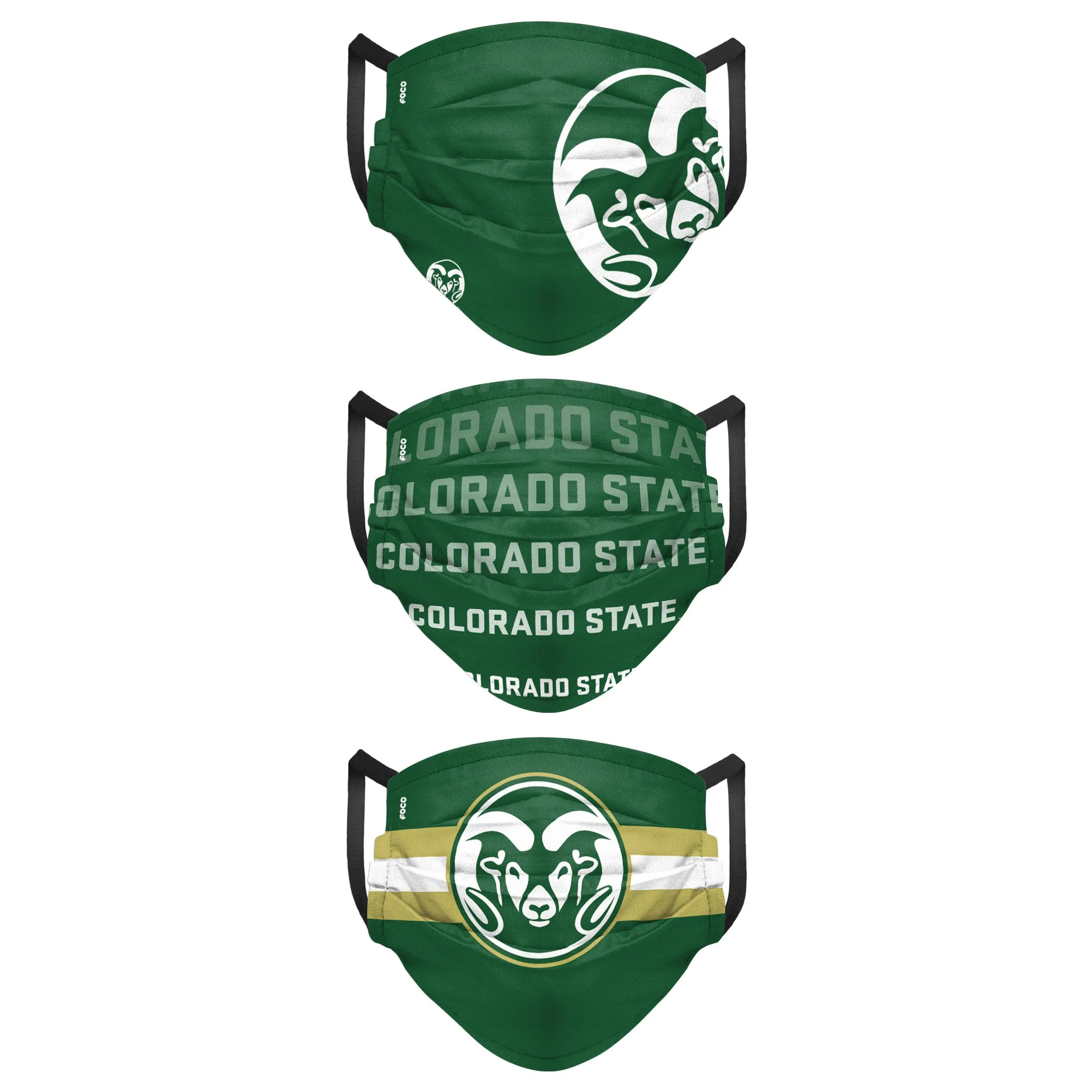 Colorado State Rams NCAA Mens Matchday 3 Pack Face Cover