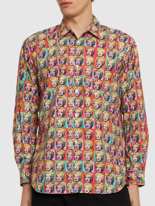 Comme des Garçons Shirt   Andy Warhol printed cotton poplin shirt 