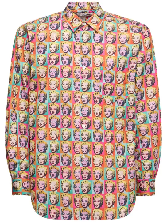 Comme des Garçons Shirt   Andy Warhol printed cotton poplin shirt 