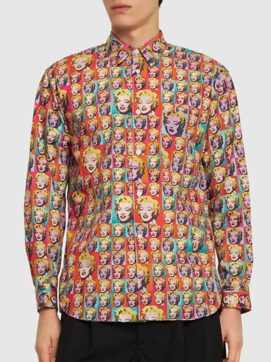 Comme des Garçons Shirt   Andy Warhol printed cotton poplin shirt 