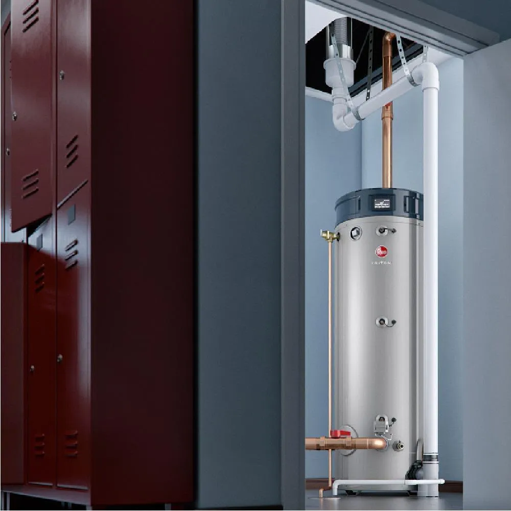 Commercial Triton Premium Heavy Duty High Eff 100 Gal. 200K BTU ULN Natural Gas ASME Power Direct Vent Tank Water Heater