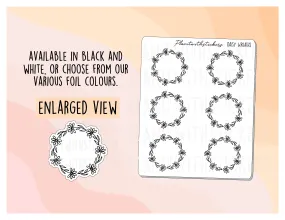 Daisy Wreaths Spring Flowers Floral Deco Stickers