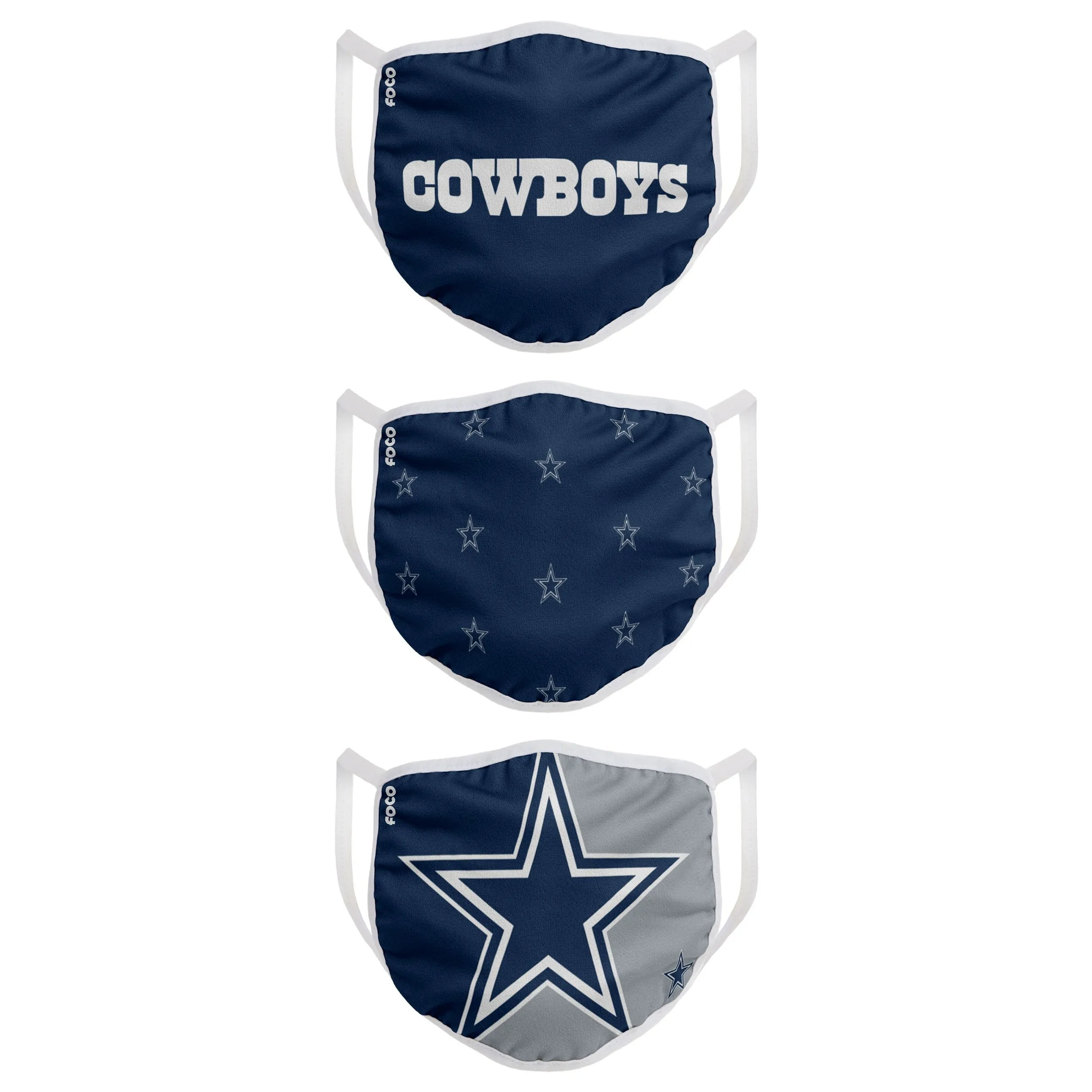 Dallas Cowboys NFL 3 Pack Face Cover