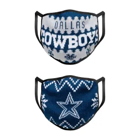Dallas Cowboys NFL Mens Knit 2 Pack Face Cover