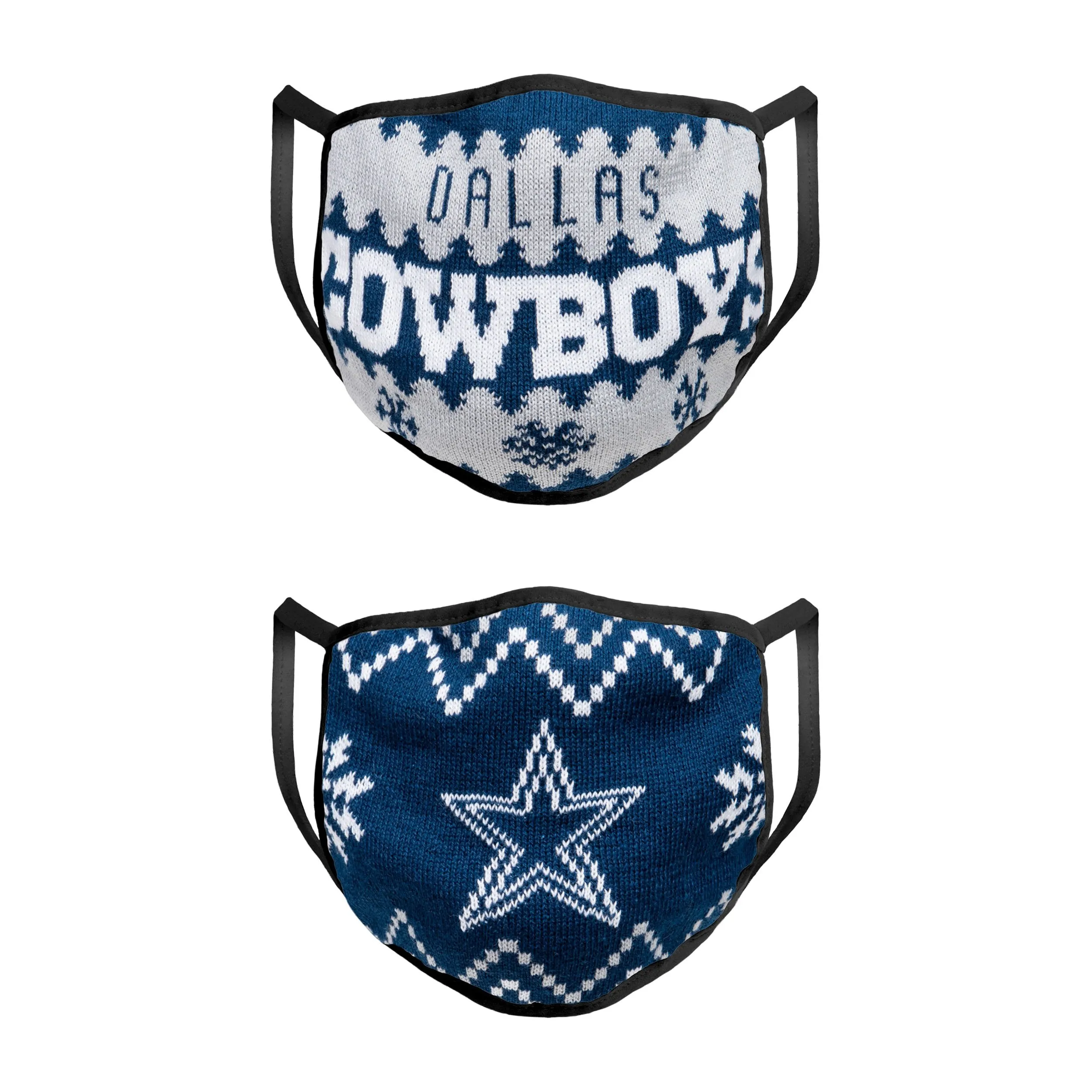 Dallas Cowboys NFL Mens Knit 2 Pack Face Cover