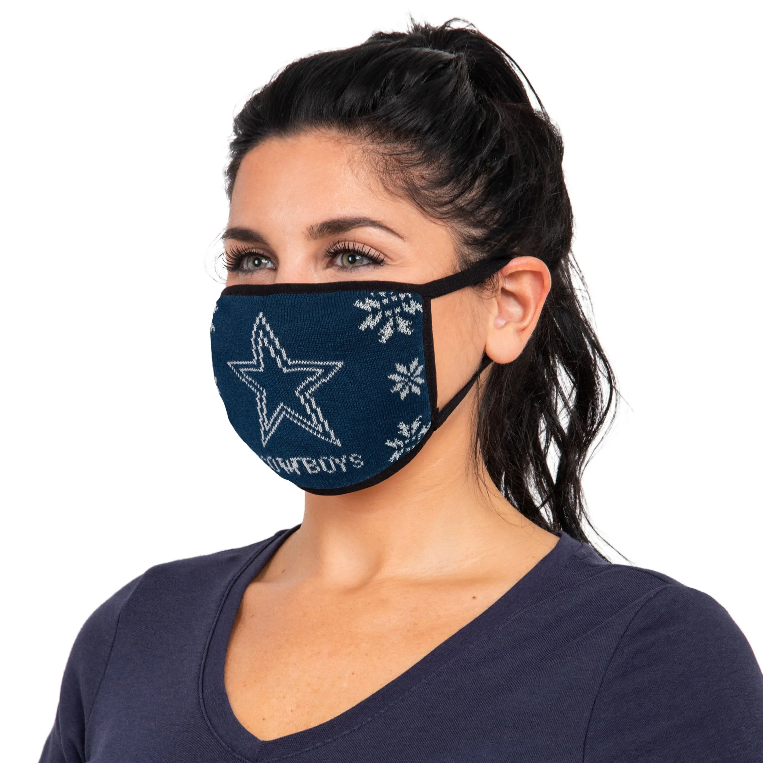 Dallas Cowboys NFL Womens Knit 2 Pack Face Cover