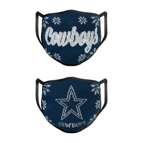 Dallas Cowboys NFL Womens Knit 2 Pack Face Cover