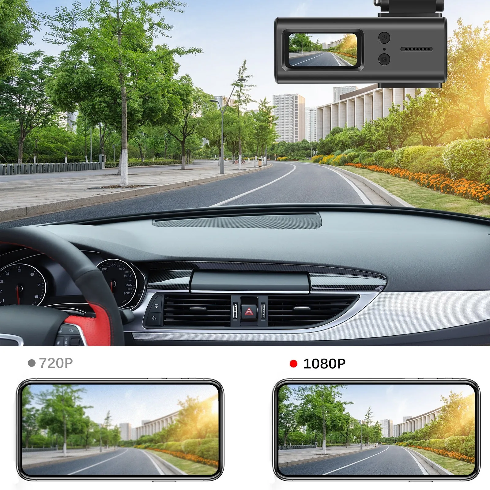 Dash Cam WiFi Car Camera 1080P Dash Camera 1.5 Inch Super Night