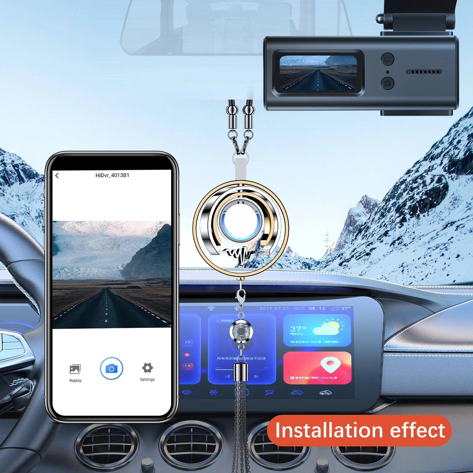 Dash Cam WiFi Car Camera 1080P Dash Camera 1.5 Inch Super Night