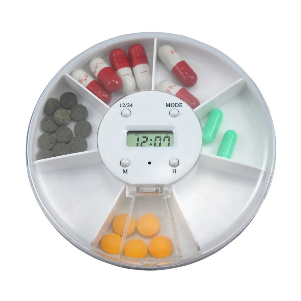 Digital Pill Box w/Reminder Alarm Clock