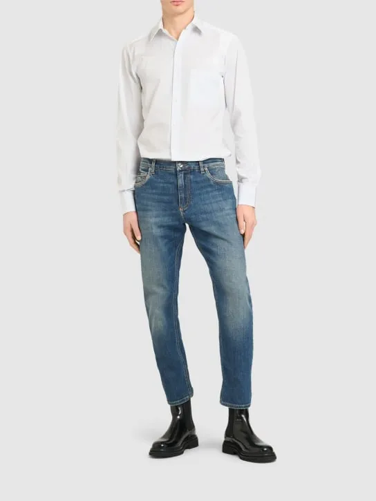 Dolce&amp;Gabbana   Striped cotton poplin shirt 