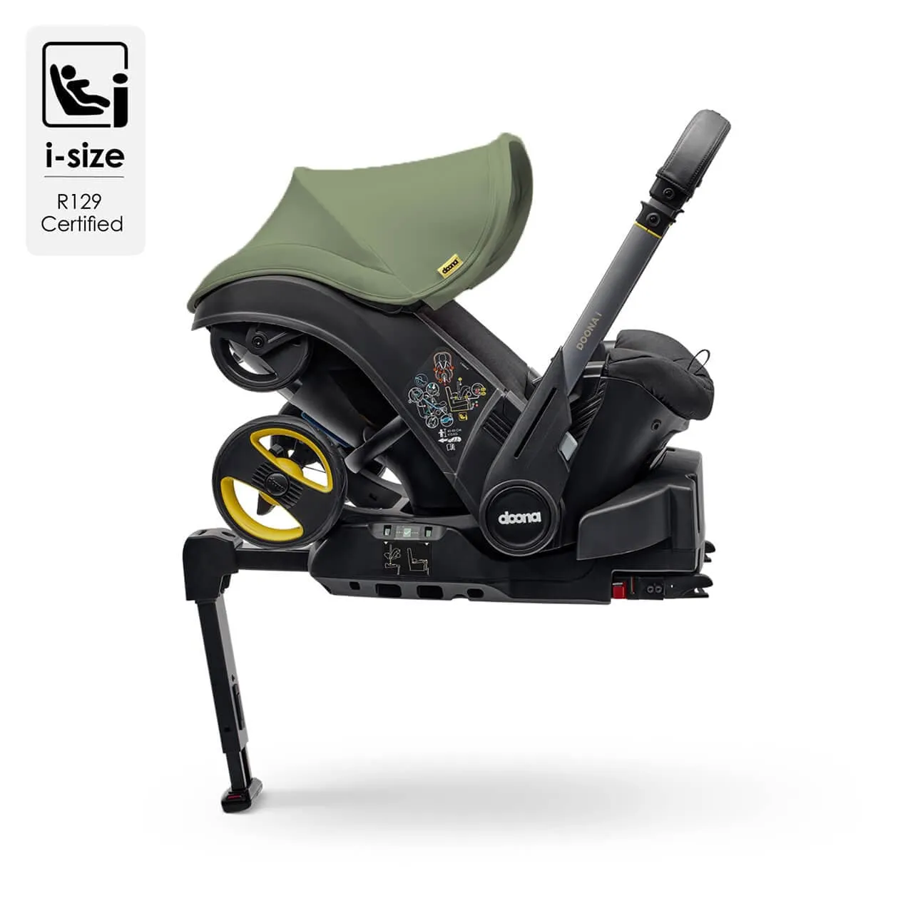 Doona i Infant Car Seat Stroller & i Isofix Base Desert Green