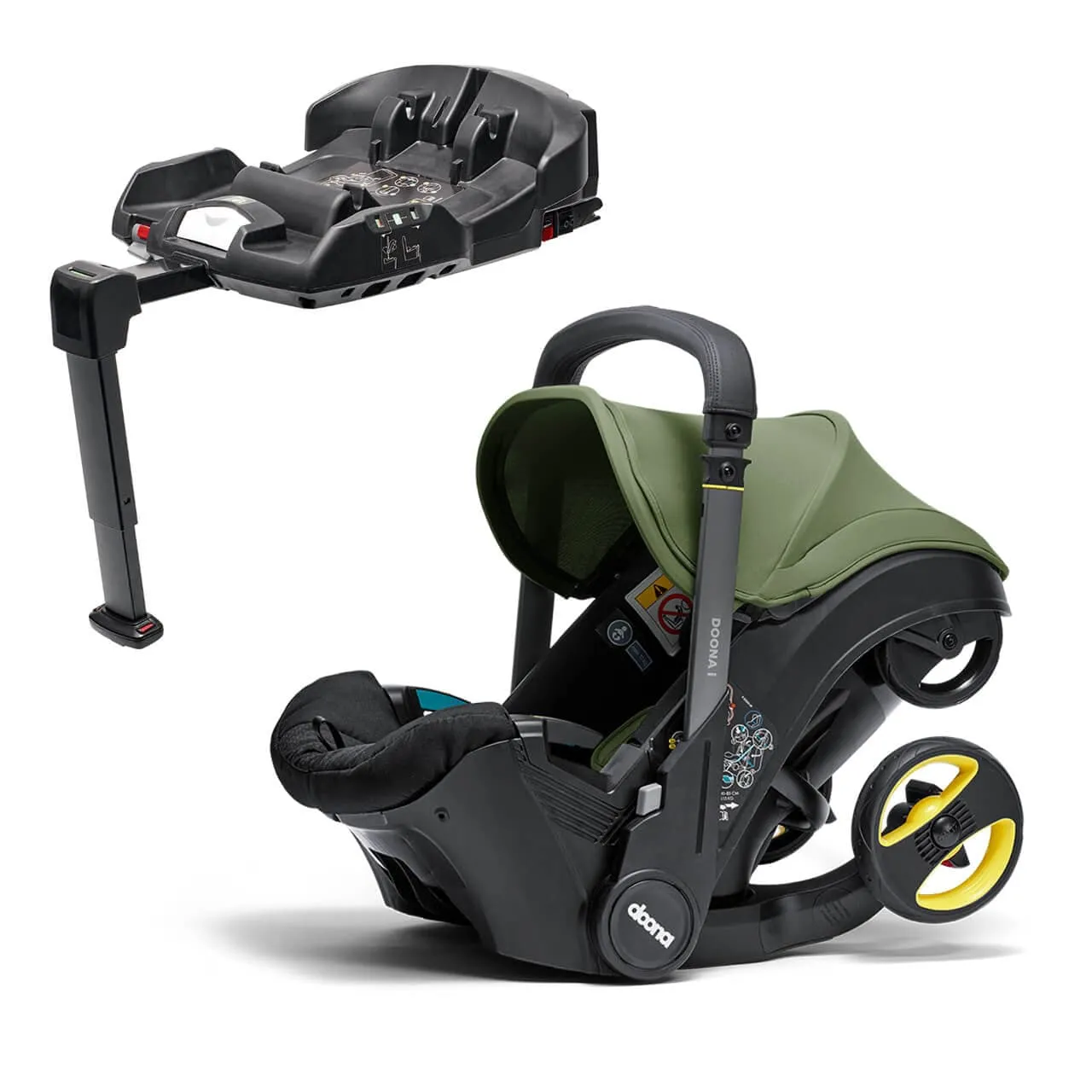 Doona i Infant Car Seat Stroller & i Isofix Base Desert Green