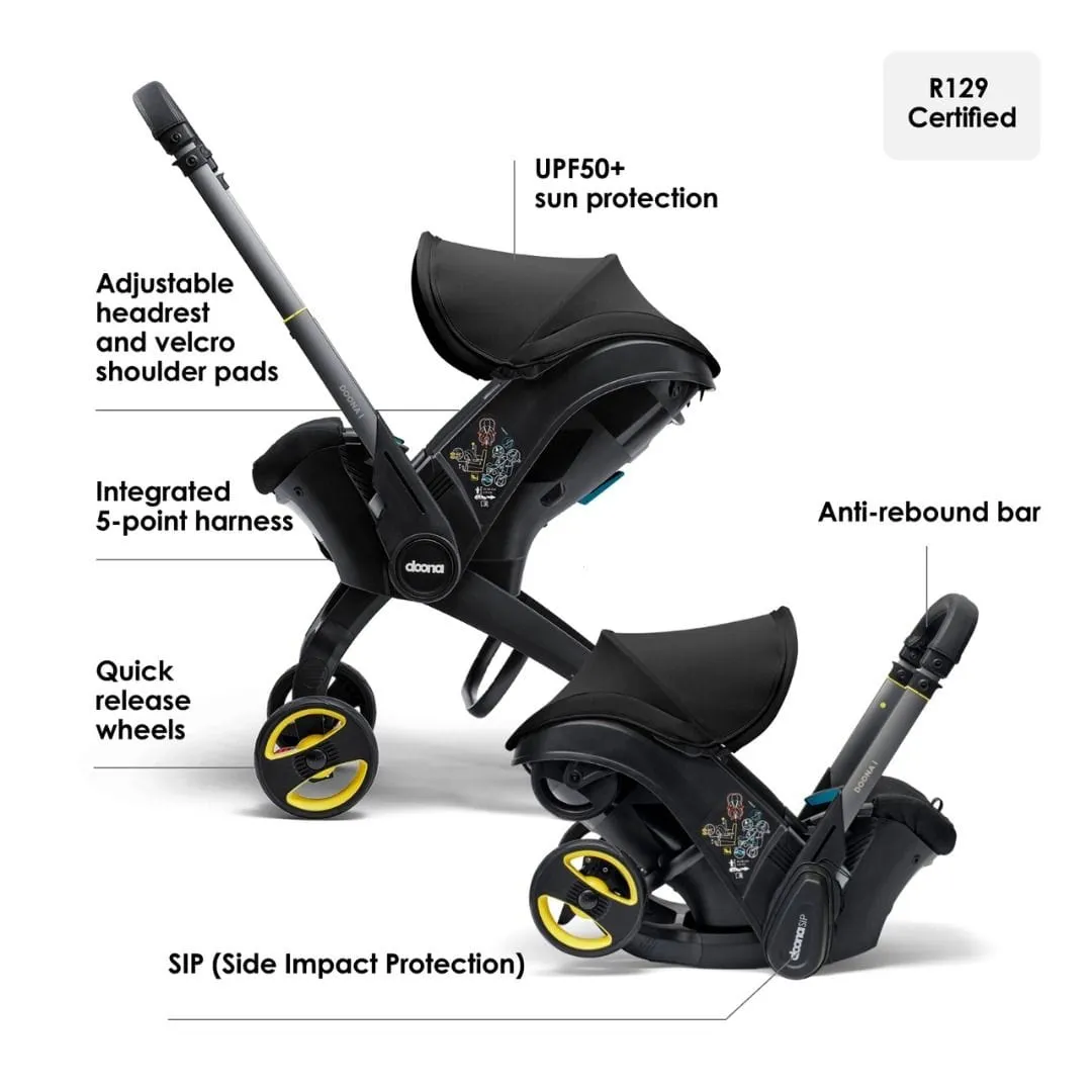 Doona i Infant Car Seat Stroller & i Isofix Base Nitro Black