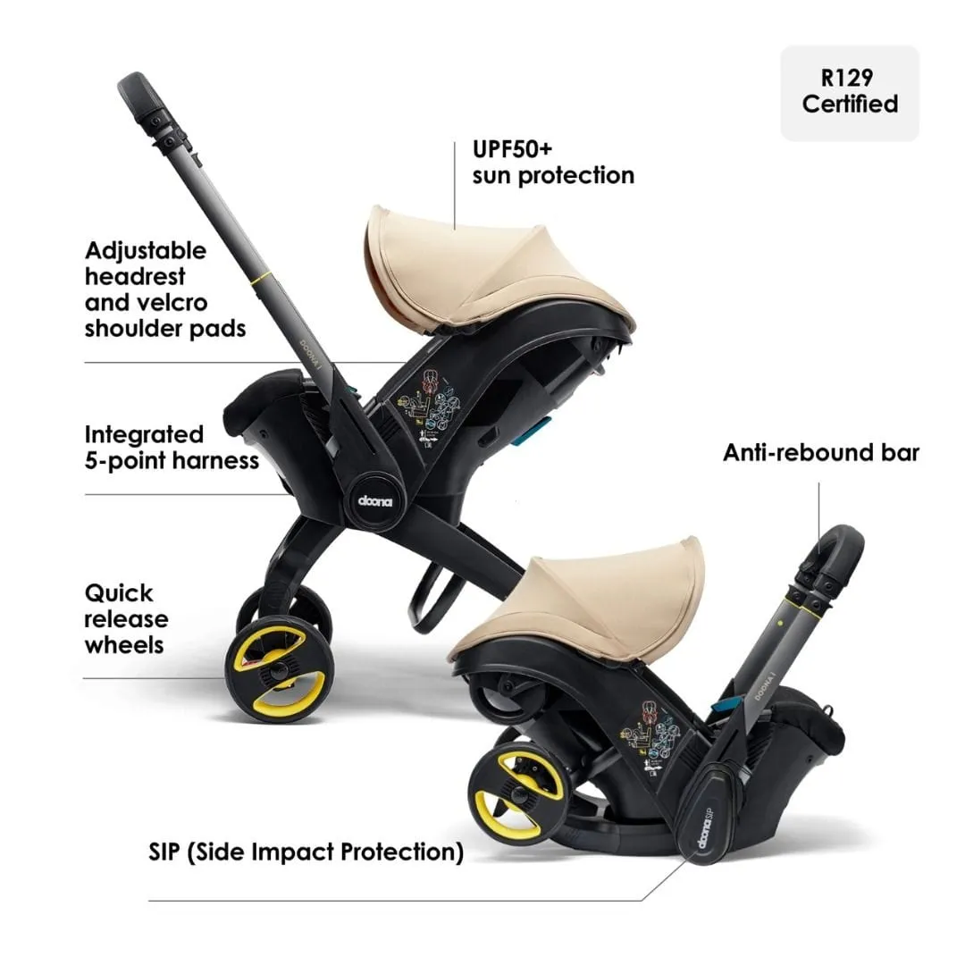 Doona i Infant Car Seat Stroller & i Isofix Base Sahara Sand