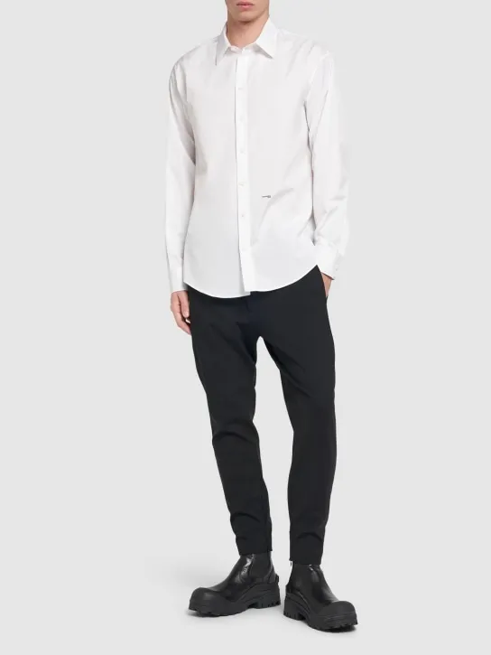 Dsquared2   Cotton poplin logo shirt 