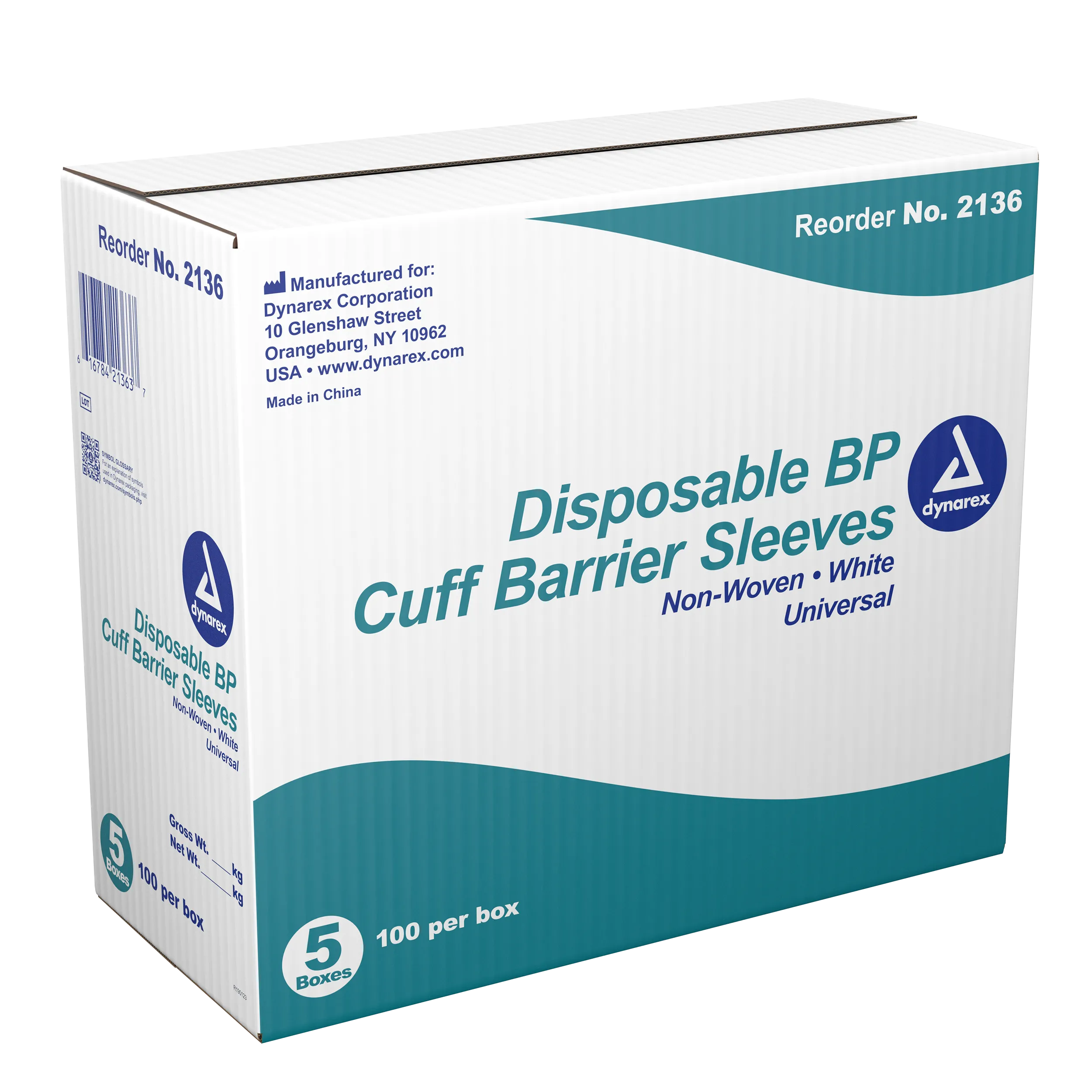 Dynarex - BP Cuff Barrier Sleeve (non-woven)