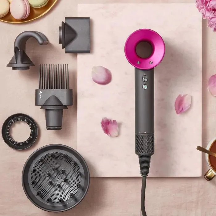 Dyson Supersonic - HD08 Hair Dryer (5 Attachments) - Iron/fuchsia