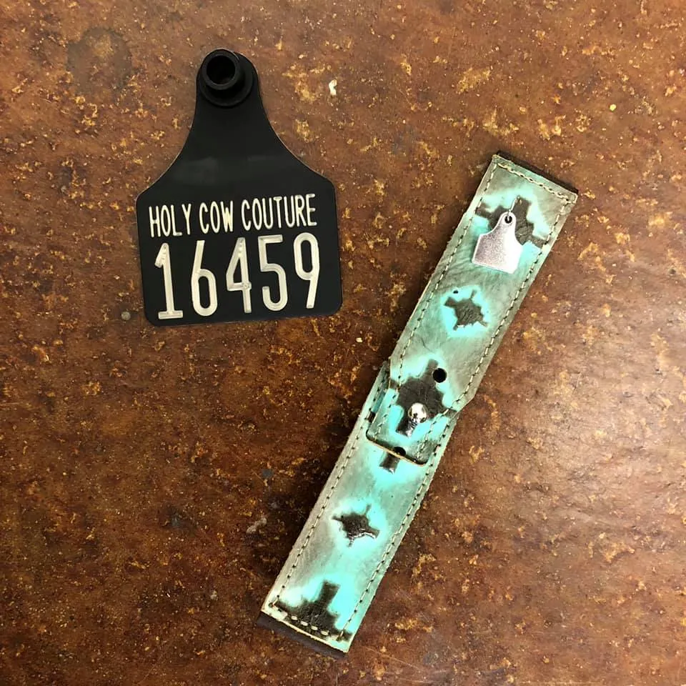 Embossed Leather Apple Watch Band - Large #16459