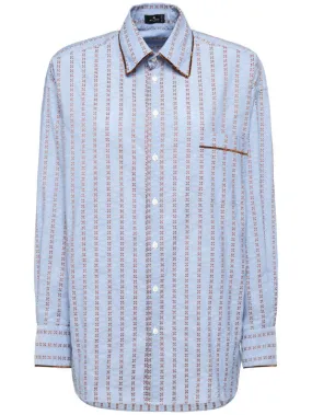 Etro   Striped cotton poplin shirt 