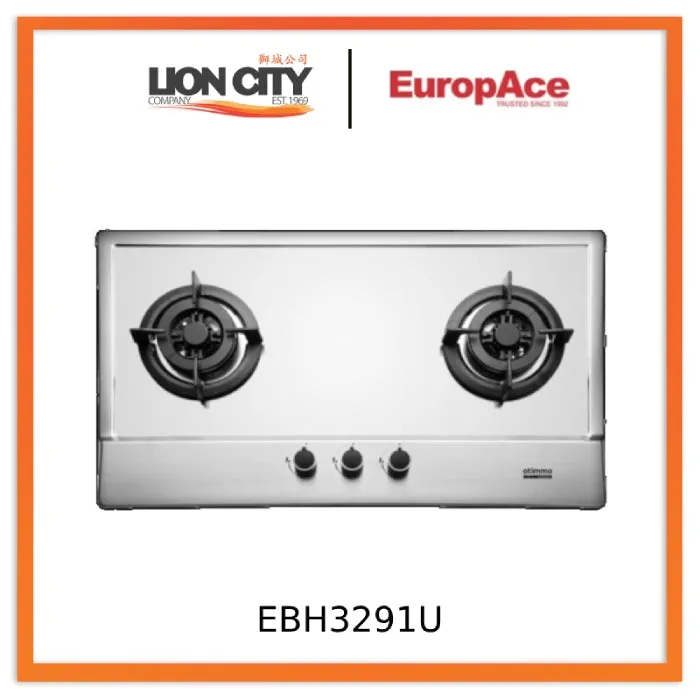 Europace EBH3291U (LPG) OTIMMO 2 Burner 90CM Stainless Steel Built-in Gas HOB